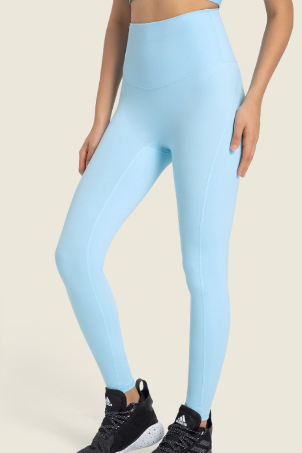 Seamless High-Rise Wide Waistband Yoga Leggings - fashion