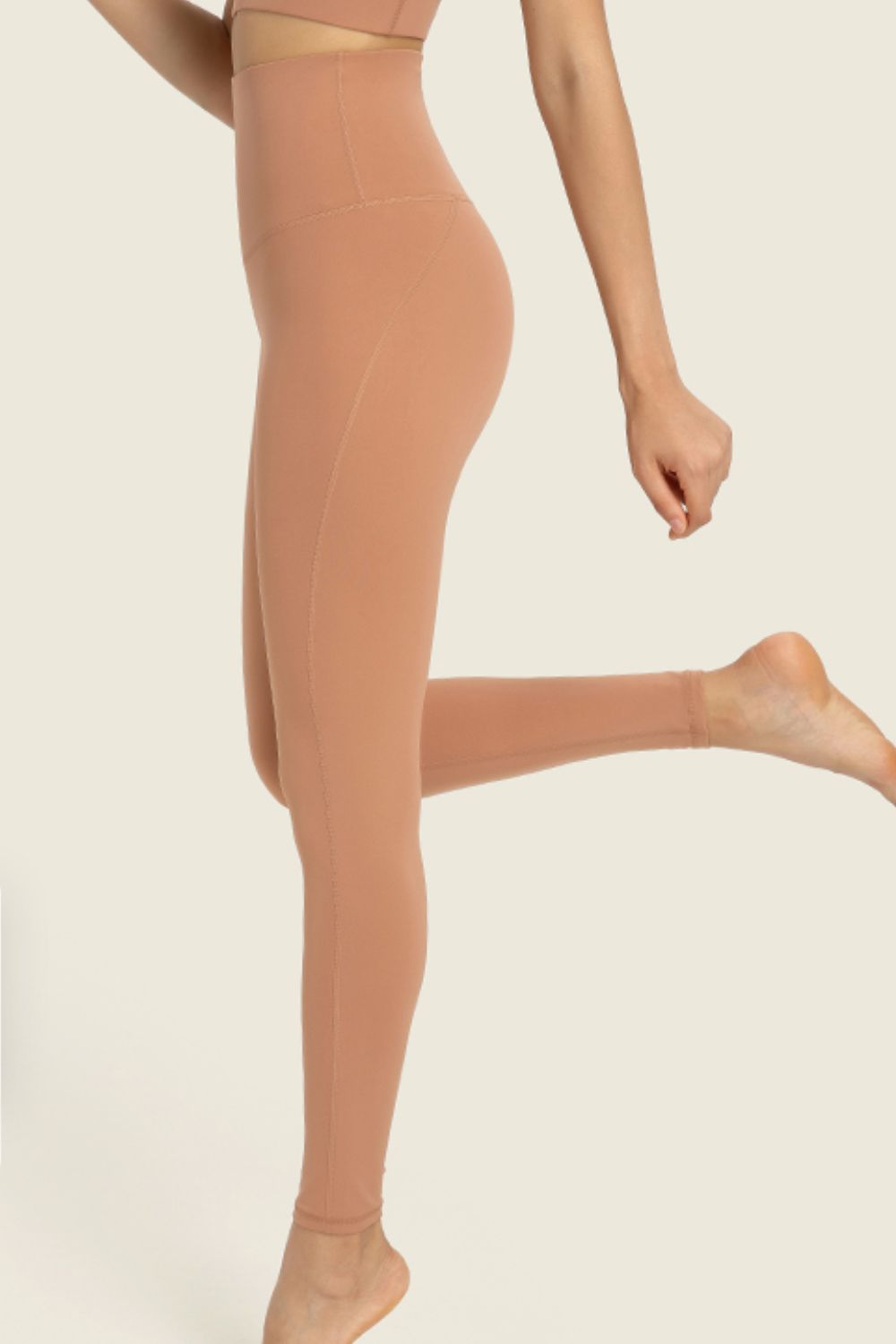 Seamless High-Rise Wide Waistband Yoga Leggings - fashion