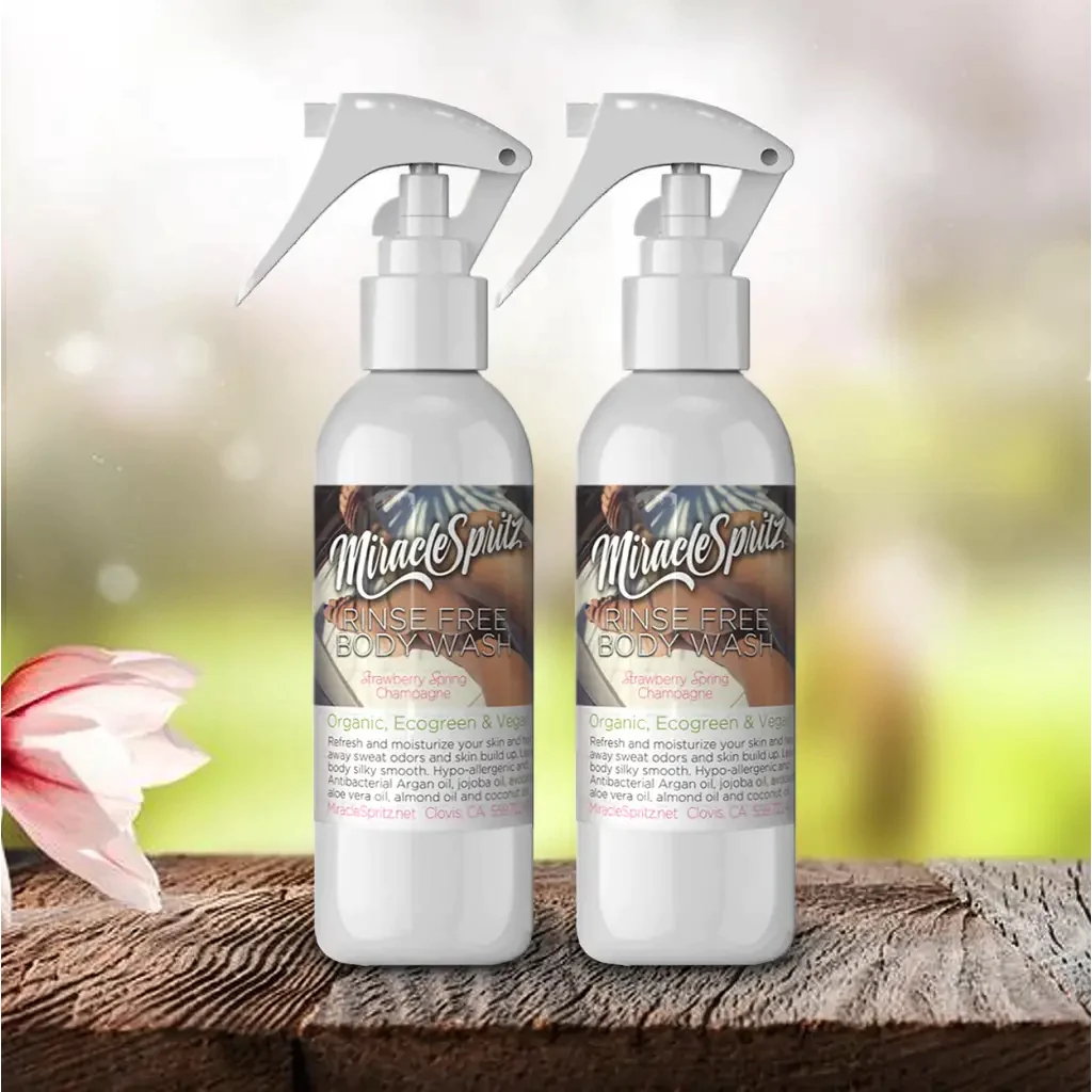Miracle Spritz rinse-free body and hair mist — Strawberry Spring Champagne