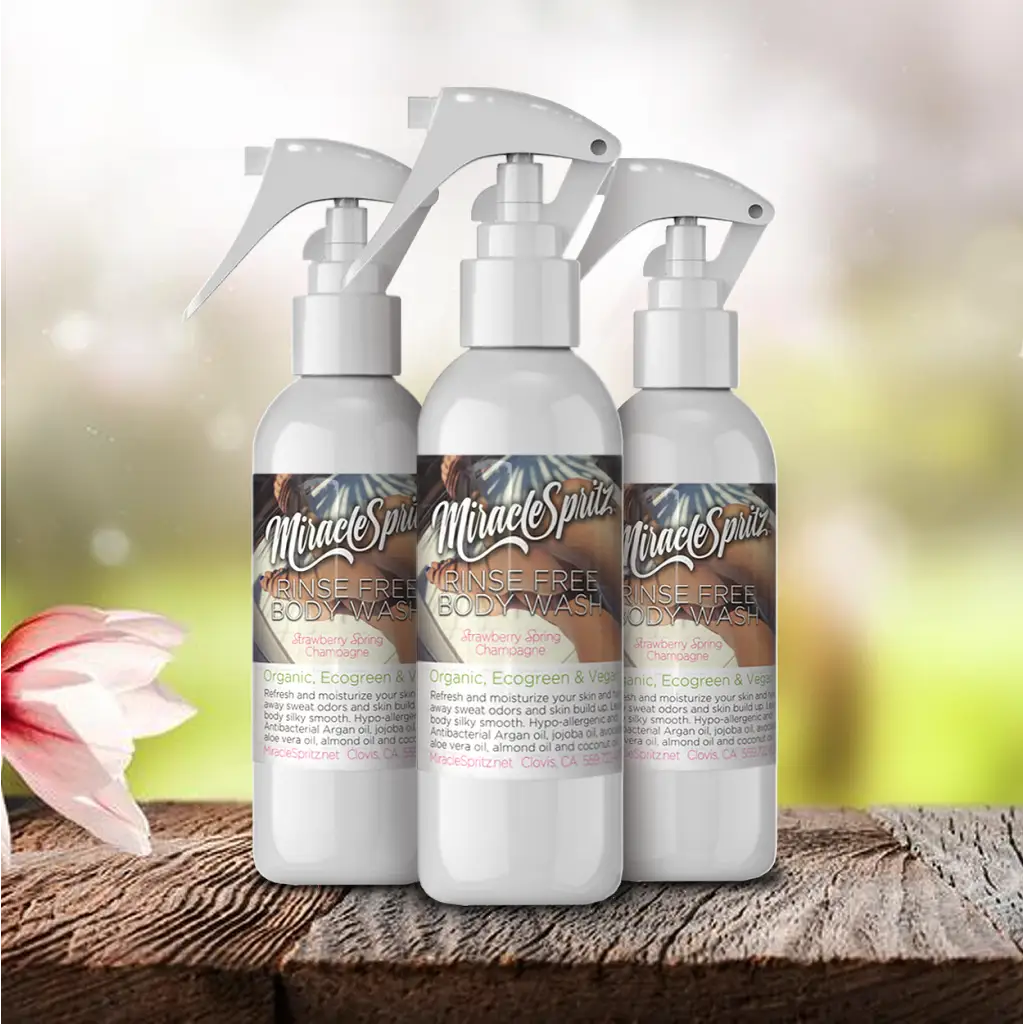 Miracle Spritz rinse-free body and hair mist — Strawberry Spring Champagne