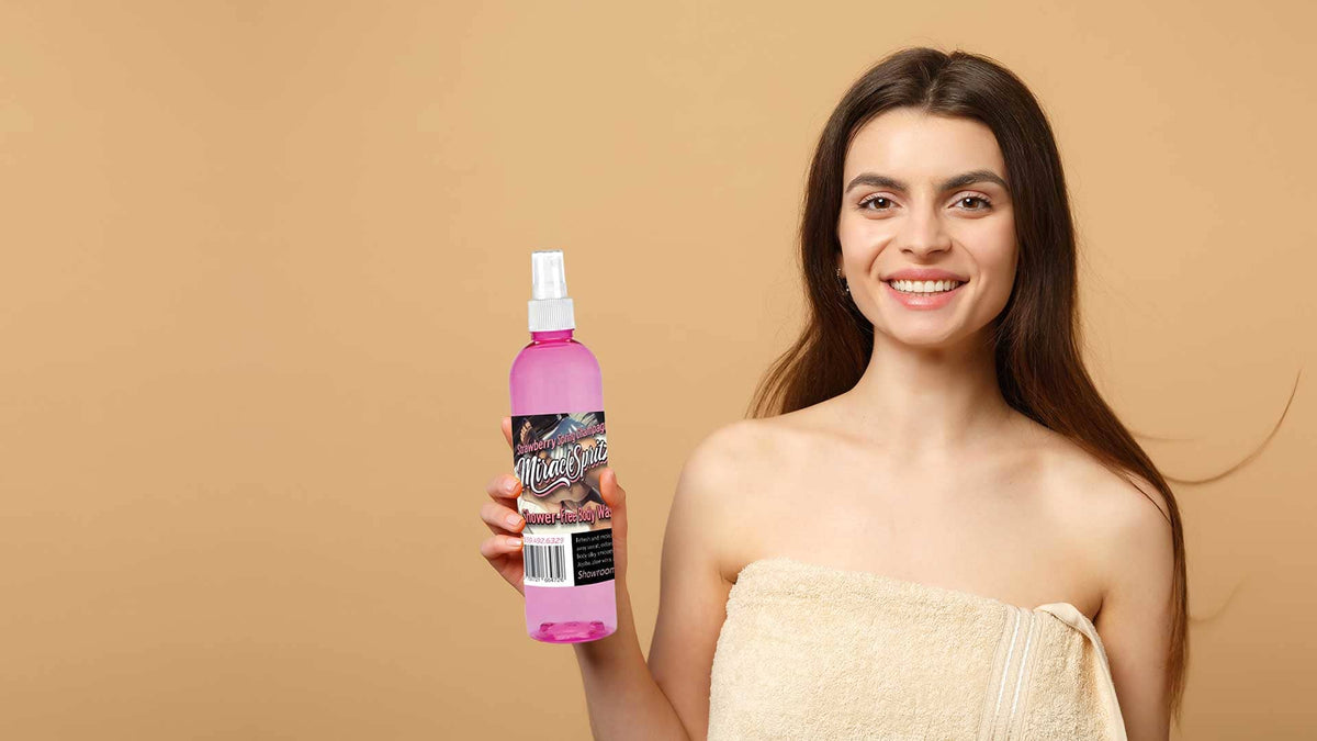 Miracle Spritz Multi-Benefit Body Spray — Strawberry Spring Champagne, silky soft feel-fresh mist