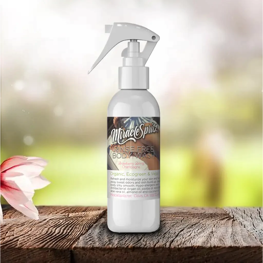 Miracle Spritz rinse-free body and hair mist — Strawberry Spring Champagne