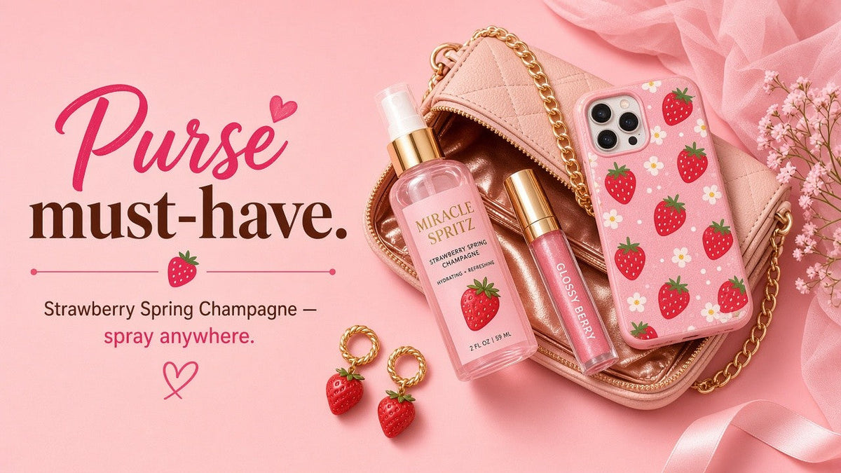 Purse must-have soft silky body mist — Miracle Spritz Strawberry Spring Champagne