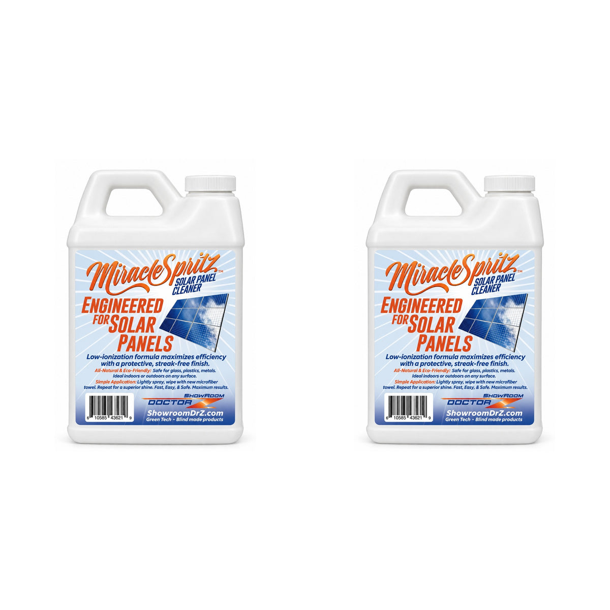 Miracle Spritz Solar Panel Cleaner 2x64 oz pack shot