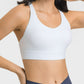 Breathable Crisscross Back Sports Bra - White / 4 - fashion
