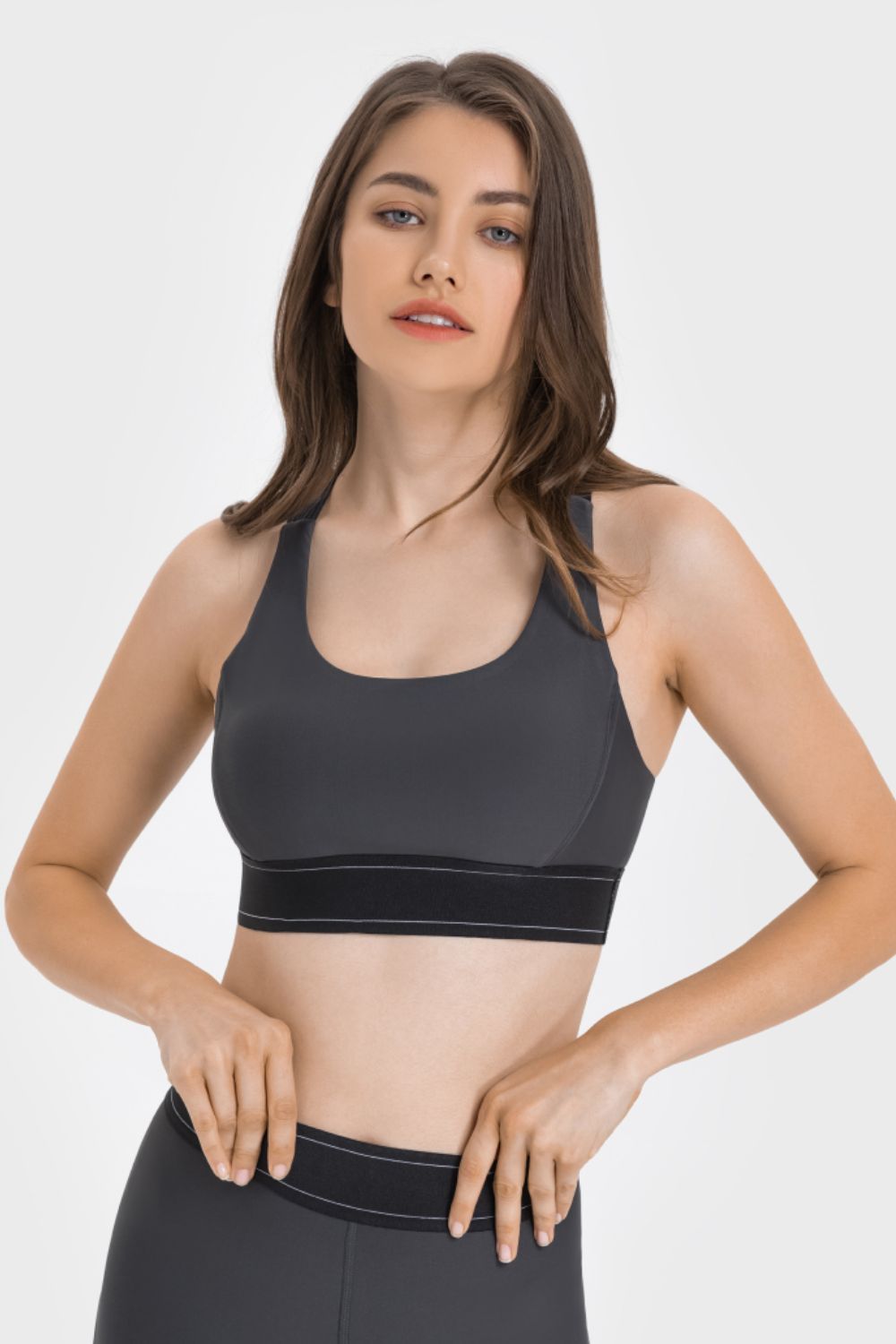 Contrast Sports Bra - Gray / 4 - fashion