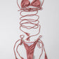 Crisscross Tie Detail Bikini Set - fashion