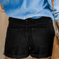 Distressed Cuffed Denim Shorts - fashion