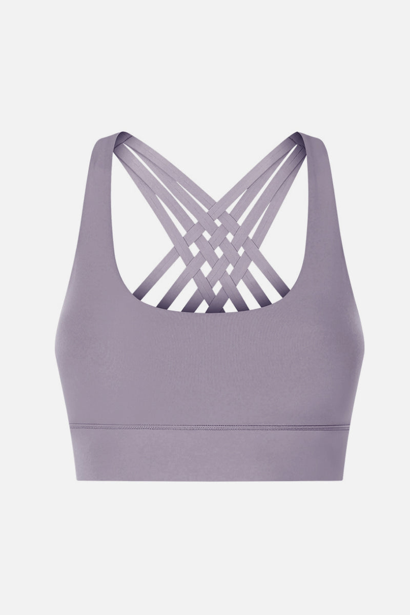 Eight Strap Sports Bra - Lavender / 4 - fashion