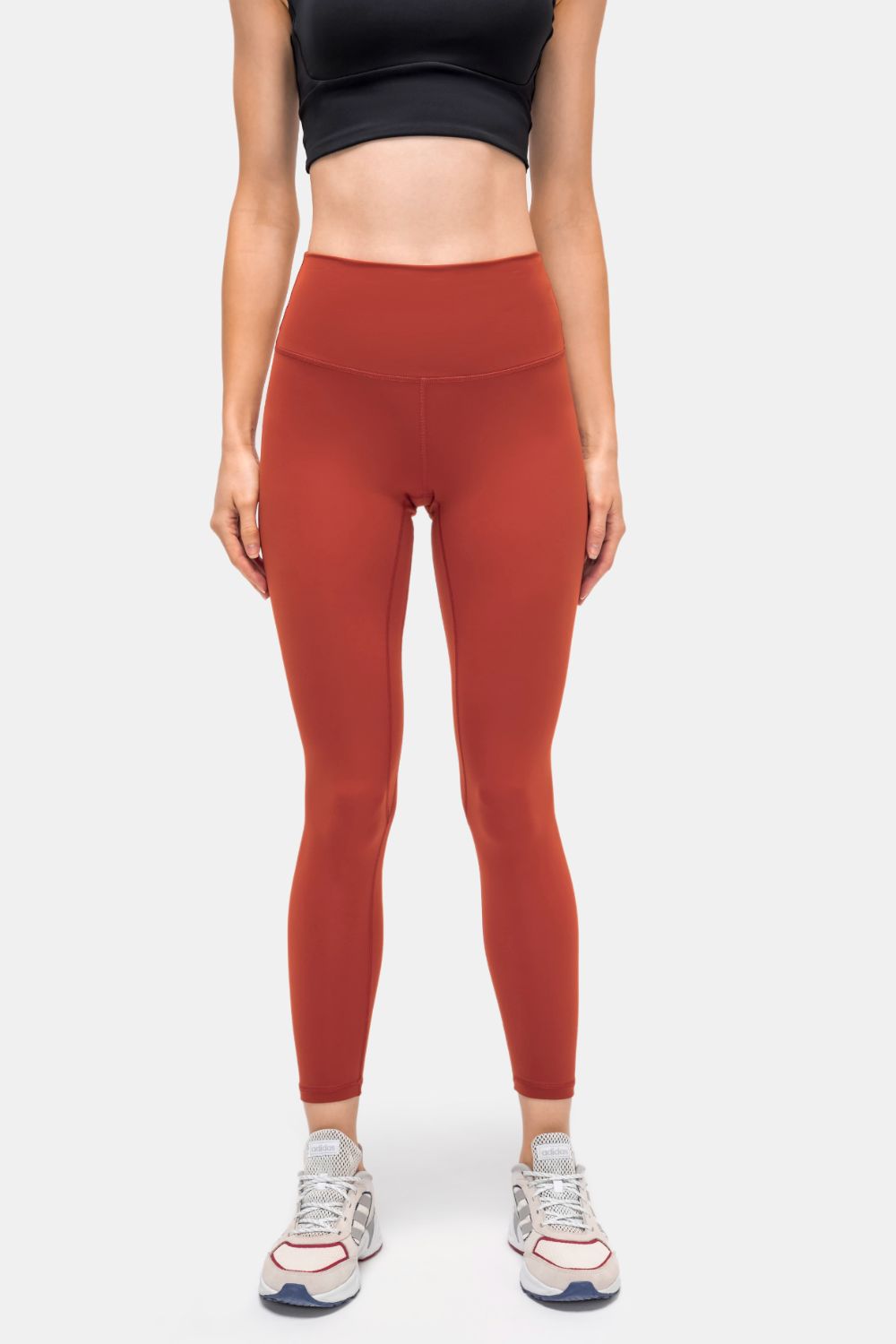 Invisible Pocket Sports Leggings - Brick Red / 4 - fashion