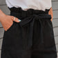 Paperbag Waist Belted Pocket Shorts - fashion
