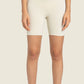 Seamless High-Rise Wide Waistband Biker Shorts - White / 4
