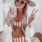 Striped Tank High Waist Bikini - fashion