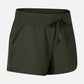 Waist Tie Active Shorts - Olive / 4 - fashion