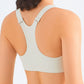 Zip-Up Racerback Sports Bra - fashion